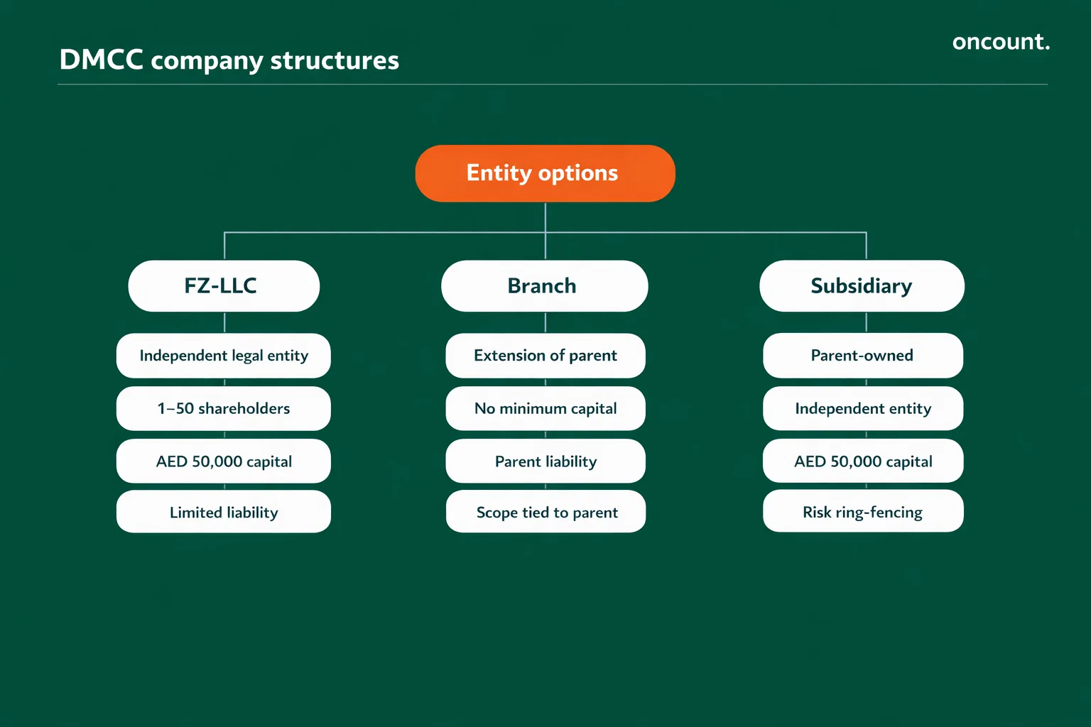 Types of companies you can register in DMCC free zone.